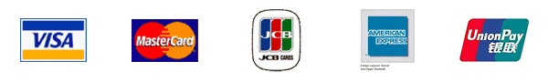 使用可能カードの種類 VISA・MasterCard・JCB・AMERIKANEXPRESS・UnionPay